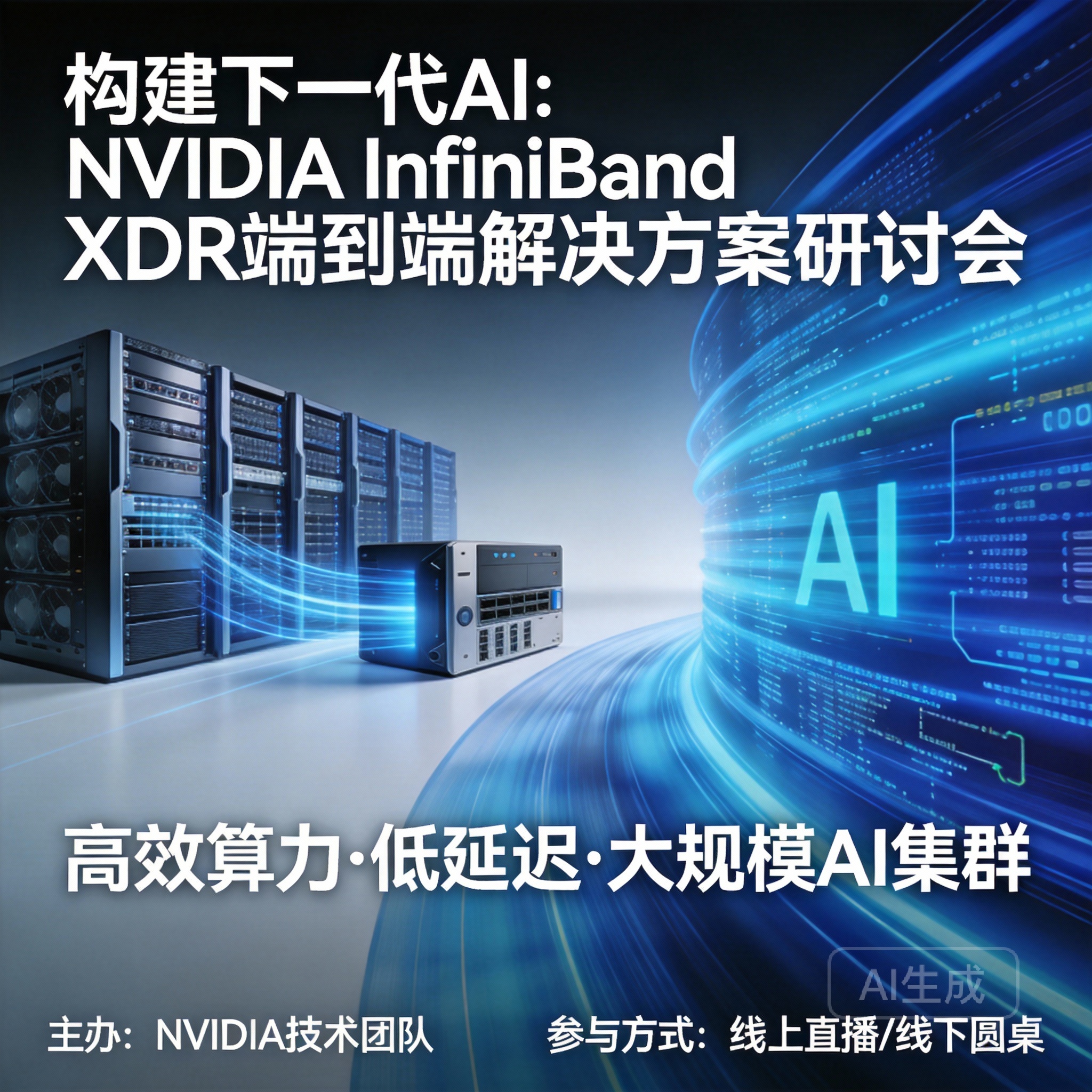 构建下一代AI:NVIDIA InfiniBand XDR 端到端解决方案研讨会