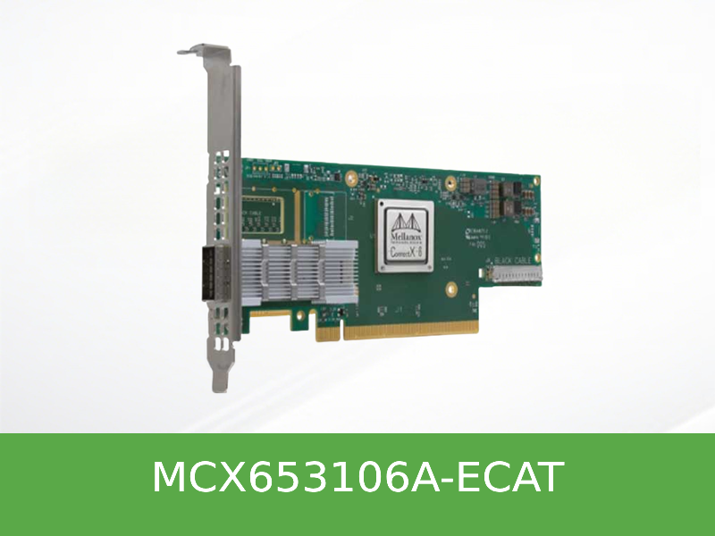MCX653106A-ECAT Mellanox NVIDIA ConnectX-6 VPI Adapter Card  HDR100/EDR/100GbE双端口 IB网卡